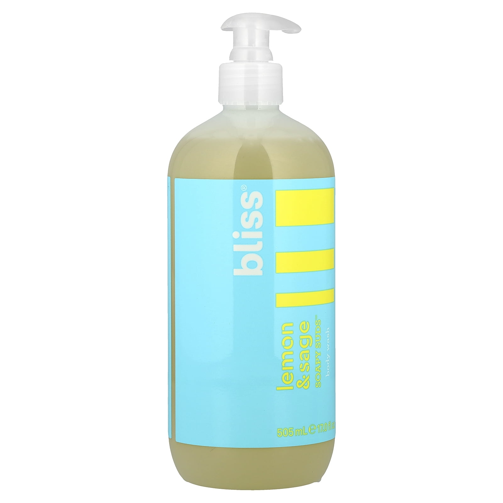 Bliss Lemon & Sage Soapy Suds Body Wash Gentle & Hydrating 17oz