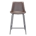 thumbnail image 5 of Byron Counter Stool Brown Counter Stool, Modern Style, Plush and durable faux leather fabric, Plywood, Indoor Bar, 5 of 10