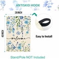 thumbnail image 4 of Summer Welcome House Flag 28 x 40 Inch Funny Blue Floral Spring Garden Yard Flag Burlap Double Sided Seasonal Farmhouse Wedding Outdoor Decoration, 4 of 6