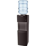 Top Loading Cooler Dispenser -Hot & Cold Water - Child Safety Lock - Innovative Slim & Sleek Design, Holds 3 or 5 Gallon Bottles - Black