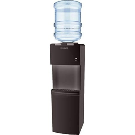 Top Loading Cooler Dispenser -Hot & Cold Water - Child Safety Lock - Innovative Slim & Sleek Design, Holds 3 or 5 Gallon Bottles - Black