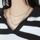 thumbnail image 5 of Gargantillas para mujer, collar de cadena en capas delicado chapado en oro, collares colgantes con inicial ajustables simples, collares de cadena de oro en capas para mujer, 5 of 5