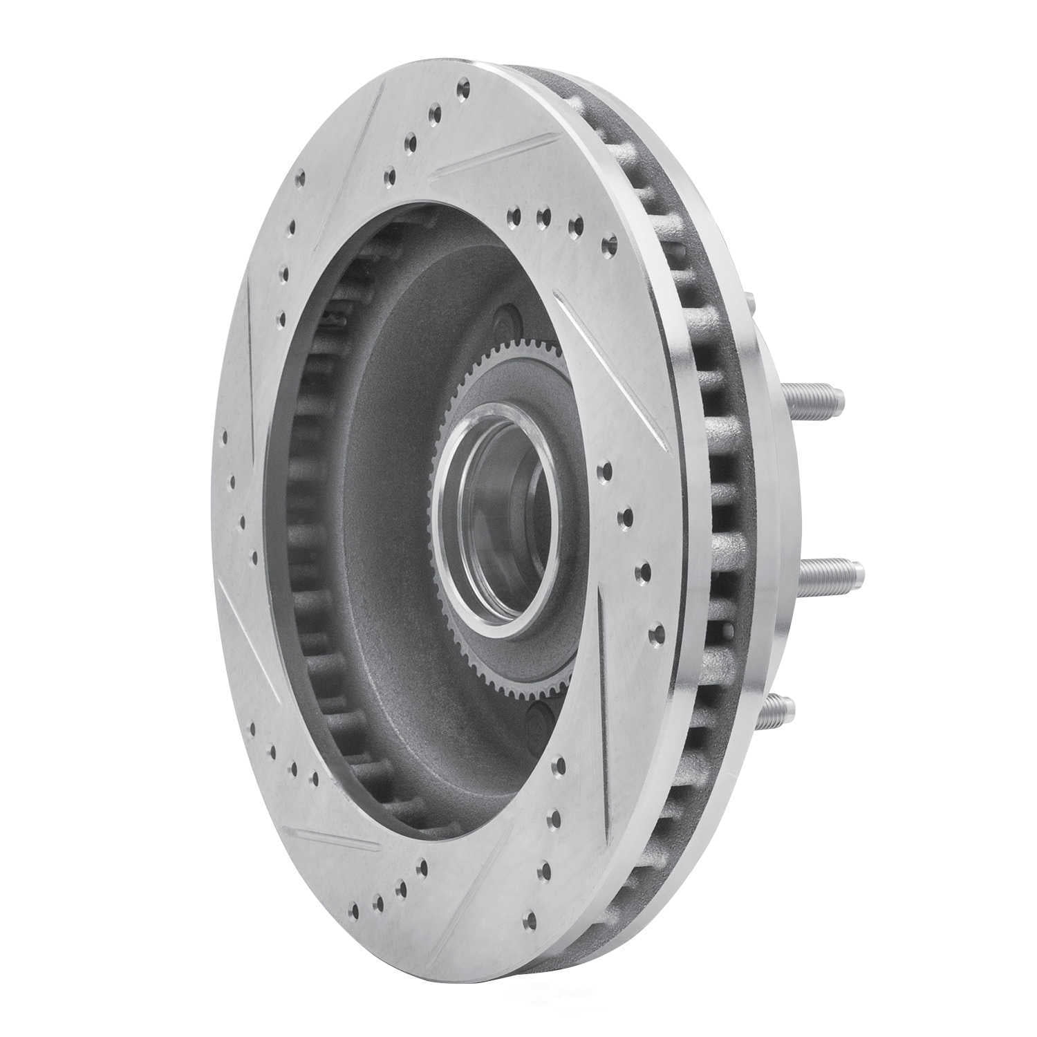 Dynamic Friction Company 631-54163R DFC Brake Rotor - Drilled And Slotted - Silver