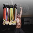 thumbnail image 7 of 1 Set Iron Medal Hanger Holder Display Wall Rack 2-Line with Screws Black Word 400x150mm, 7 of 7