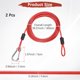 thumbnail image 3 of Cable de Seguridad con Ganchos y Bucles [2Pcs] - 9.84ft / 118.1 Pulgadas Cable de Seguridad para Candado de Equipaje de Acero Inoxidable para Bicicletas y Equipaje - [Rojo], 3 of 6