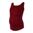 thumbnail image 3 of T-shirt de Maternité pour Femmes Ourlet Solide Décontracté Sans Manches Col Rond Basique Allaitement, 3 of 5