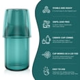 thumbnail image 4 of 1 Ensemble Pichet d'Eau en Verre et Tasse pour Table de Chevet et Distributeur de Rince-Bouche 550ml, 4 of 8