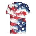 thumbnail image 5 of GUZOM Mens Purple Distressed American Flag T-Shirt Oversized Vintage Patriotic Graphic Tee 4th of July USA,Size 4XL, 5 of 5