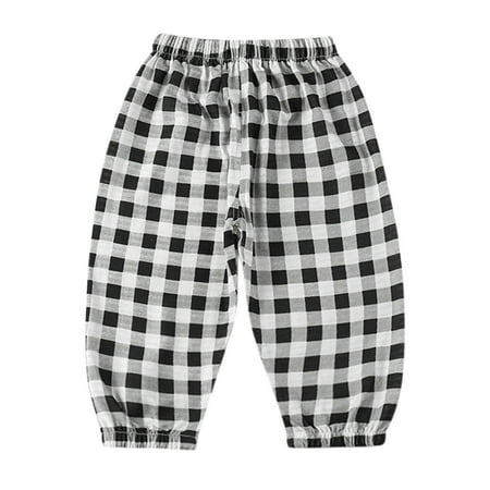 

NECHOLOGY Flax Pants Children Toddler Kid Baby Boys Girls Cute Cartoon Animals Sport Pants Trousers Riding Pants Pants Black 4-5 Years