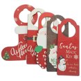thumbnail image 4 of EXHUMKY Christmas Wooden Hanging Ornaments Set of 5 Assorted Colors Festive Holiday Home Decoration, 4 of 6