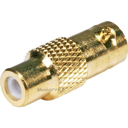 UPC: 0844660041269 | Monoprice BNC Female to RCA Female Adapter – Gold Plated |Transfer 75ohm Signals