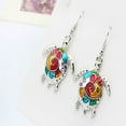 thumbnail image 6 of Ayyufe Multi-Color Tortoise Pendant Necklace Turtle Drop Hook Earrings Set, 6 of 7