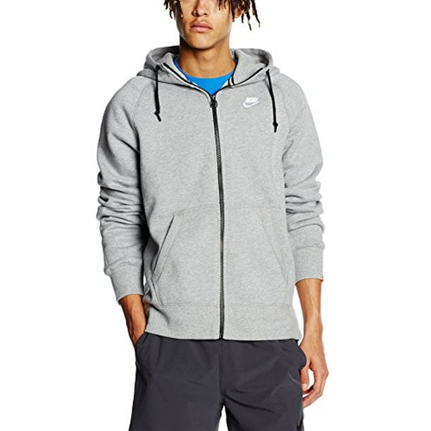 Uoverensstemmelse Natura Udholdenhed Nike Men's AW77 Fleece Full Zip Hoodie Grey/White, Large L - Walmart.com