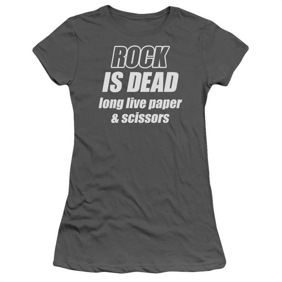Rock Is Dead Long Live Paper And Scissors Funny Funny Saying Jrs Sheer T-Shirt