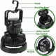thumbnail image 4 of Portable 2-in-1 LED Camping Light with Ceiling Fan (2 Pack) - 18 LED Hanging Tent Lights and Airflow Fan - Emergency Kit for Outdoor Activities, Campi, 4 of 5