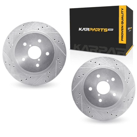 KarParts360 For Subaru WRX 2016-2025 Brake Rotor Set | Silver