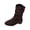 K-883 Coffee, variant on K-883 Coffee Ladies Fashion Winter Ankle Boots Round Toe Chunky Low Heel Suede Booties Solid Comfort