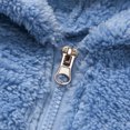 thumbnail image 6 of Odeerbi Infant Romper Baby Boys Girls Clothes Newborn Winter Fleece Jumpsuit Solid Hooded Romper Warm Coat Outwear Blue, 6 of 9