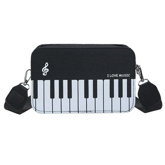 SIEYIO Fashionable Piano Note Shoulder Purse PU Crossbody Bag Casual Travel Bags For Daily Activities And Event