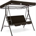 thumbnail image 2 of Funda para silla de columpio para jardín al aire libre, patio, silla de columpio, asiento y cubierta superior, toldo para sombrilla, color negro Methold  HA005105-16, 2 of 6