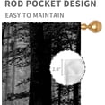 thumbnail image 4 of Forest Curtains, Gothic Natural Scenery Fantasy Dark Black Misty Foggy Mysterious Forest Woodland Tree Art Printed Window Drapery Treatments for Bedroom Living Room Home Halloween Decor,42"x63" Inch, 4 of 5