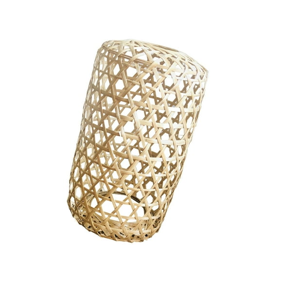 Vintage Bamboo Lamp Shade Decoration Rattan Lamp Shade Light Bulb Cover Lighting