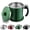 3. Metal Green, variant on Stainless Steel Oil Filter Pot Can, 44 fl oz Large Capacity Oil Strainer Pot Stainless Steel Grease Container Can Filter Jug with Strainer & Lid for Storing, Filtering and Separating Frying Oil & Coo