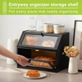 thumbnail image 4 of Farmhouse Bread Box for Kitchen Countertop Bread box Double Layer Bamboo Wooden Extra Large Capacity Bin Kitchen Food Storage Container(Natural), 4 of 14