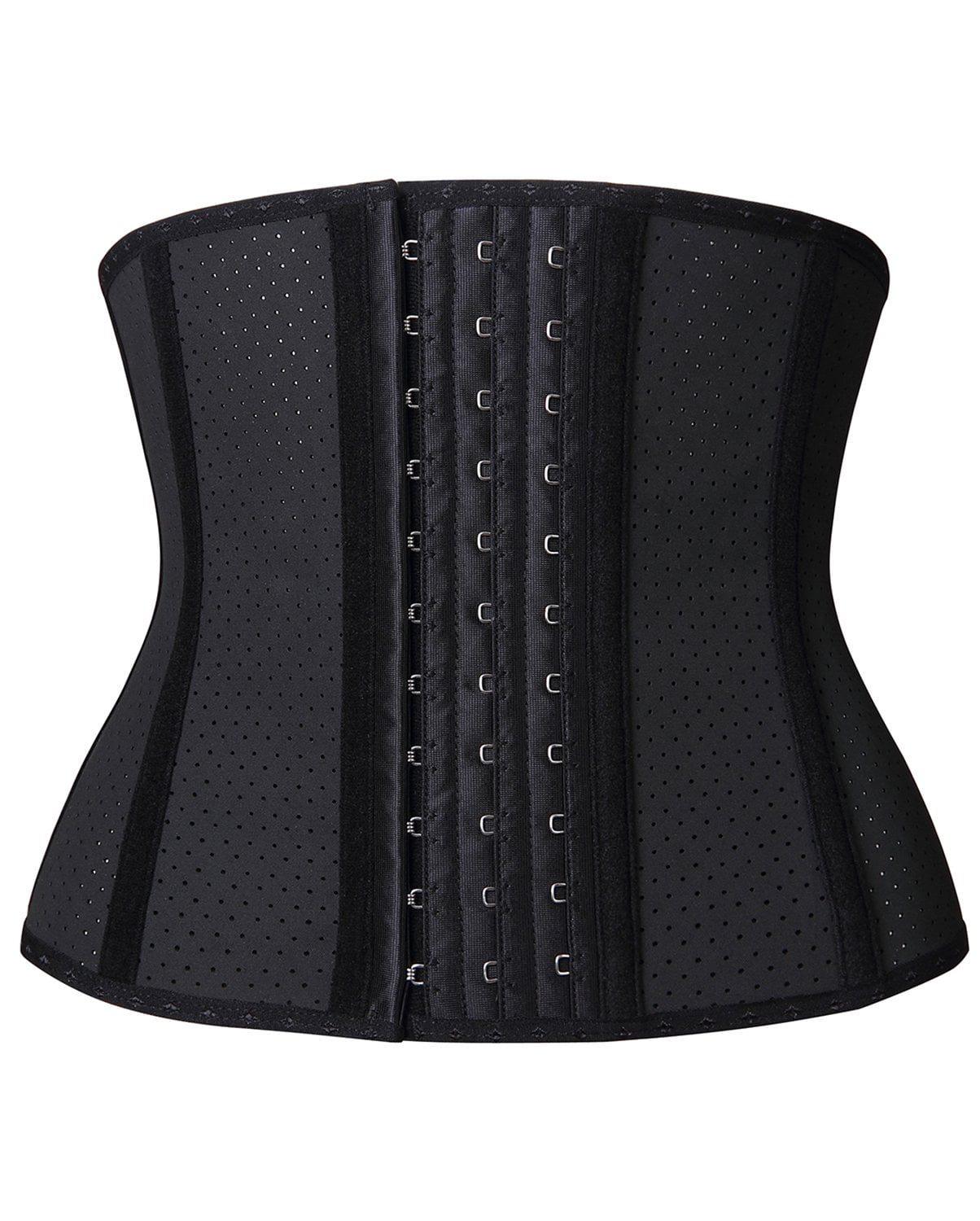 YIANNA Women's Underbust Breathable Short Torso Latex Waist Trainer Corset  for Tummy Control Sports Workout Hourglass Body Shaper Black-S