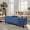 Blue, variant on Storage Ottoman Bench, 51-Inch Large Storage Bench for Bedroom End of Bed, 30 Gallons Faux Leather Bench for Bedroom, Living Room, Entryway, Hallway, Brown