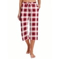 thumbnail image 3 of Ekouaer 2 Pack Women's Capri Pajama Pants Printed Drawstring Comfy Pj Bottoms With Pockets, 3 of 7