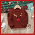 thumbnail image 3 of FAIWAD Kids Christmas Knit Sweater Toddler Girls Boys Round Neck Long Sleeve Pullover Tops Child Knitwear Cute Clothes, 3 of 6