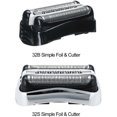thumbnail image 3 of Rakhuvud och skärersättning för Braun 3 Series 300S 301S 310S 320S 330S 340S 360S 380S 3000S, Svart, 3 of 5