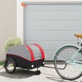 thumbnail image 1 of vidaXL Bike Trailer Black and Red 45 kg Iron, 1 of 5