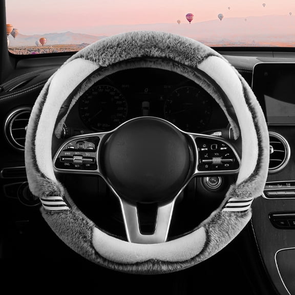 Arghm Car Steering Wheel Cover,Non-slip,Winter Antifreeze,14.96in