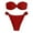 Wine Swimsuits, variant on Strapless Bathing Suits for Women 2-Piece High Supportive Wire-Free Tube Top High Cut Briefs