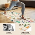 thumbnail image 4 of Colorful Realistic Dinosaurs Plants Pattern Hot Yoga Mat Towel Non Slip for Hot Yoga - Quick-Drying Yoga Mat Cover with 4 Corner Pockets with Travel Bag - Hot Yoga Towel Non Slip 70"x26", 4 of 6