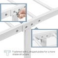 thumbnail image 3 of XPOPR White Classic Metal Platform Bed Frame with Headboard and Footboard Mattress Foundation/Metal Slat Support/Easy Assembly,Twin Size, 3 of 10