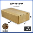 thumbnail image 2 of EcoSwift Brand Premium 12x9x6 Cardboard Boxes Mailing Packing Shipping Box Corrugated Carton 23 ECT, 12"x9"x6", Brown, 10-Pack, 2 of 6