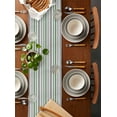 thumbnail image 5 of Table Runners 70 Inches Long Dress Scarves, Sage Green Grey Striped Farmhouse Coffee/Dining/Kitchen Table Decor, Holiday Table Runner, Horizontal Lines Simple Minimalist 13x70 Inch, 5 of 7