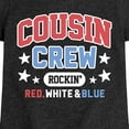 thumbnail image 3 of Instant Message - Cousin Crew Red White Blue - Toddler & Youth Girls Short Sleeve Graphic T-Shirt, 3 of 6