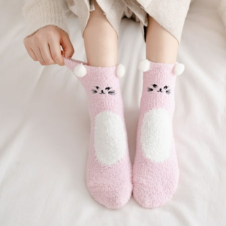 

GXSR Womens Fuzzy Socks Winter Warm Soft Cozy FlufAF Microfiber House Sleeping Slipper Socks Christmas Gifts