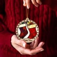 thumbnail image 3 of Personalizied Socks Christmas Tree Decor, Socks Sun Catcher, Socks Ornament, Socks Xmas Decorations, Stained Glass Ornament. L4iiiS (Socks 12), 3 of 5