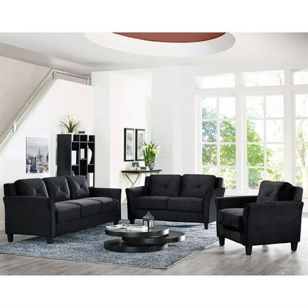 Lifestyle Solutions Hartford 3 Piece Microfiber Sofa Set in (World Best Sofa Set)