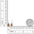 thumbnail image 4 of Gem Stone King 10K White Gold Ecstasy Mystic Topaz and Blue Diamond Dangle Earrings for Women (2.73 Cttw, Gemstone Birthstone, Oval 8x6mm), 4 of 5