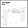 thumbnail image 6 of 59.05'' Modern Console Table With Drawer for Entryway with Unique Vertical Stripe Design for Living Room Hallway Foyer Entrance Study,BLACK, 6 of 9