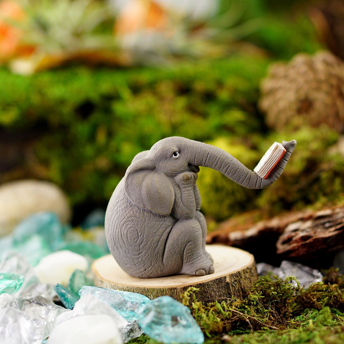 Top Collection Miniature Garden Elephant Statues (Elephant Reading Book
