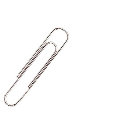 School Smart 084473 1.25 In. Nickel Coated Non-Skid Paper Clip, Silver, Pack -