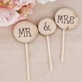 thumbnail image 2 of Coolmade Mr & Mrs Cake Toppers Rustic Wedding Wood Decorations Mariage Wedding Cake Topper Pick Decoration, 2 of 9