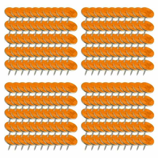 Outdoor Reflective Flat Head Nails At Night Multi-specification Five-color Optional Round Nails Fixed By Field Night Marks